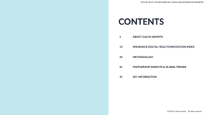 Insurance Digital Health Innovation Index - Contents