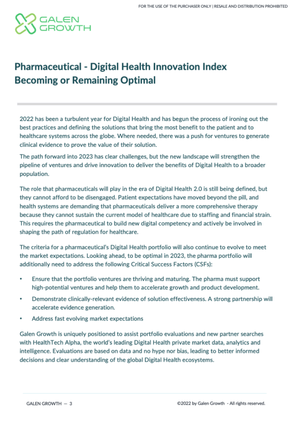 Galen Growth Pharma Innovation Report - So What
