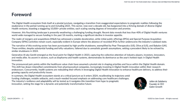 Foreword of Digital Health by Number 2023