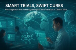 Researchers using AI technology to accelerate digital clinical trials under new UK and FDA regulations.