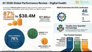 global digital health ecosystem funding and M&A trends Q1 2026
